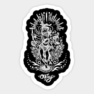 Western Kali - White Line Sticker